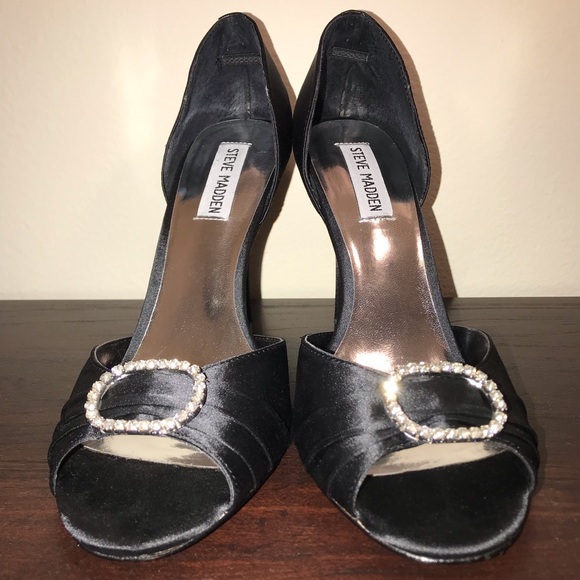 New Steve Madden Ware black d’orsay rhinestone - Picture 1 of 3